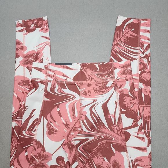 J. Lindeberg Zena Hibiscus Pink Print‎ Leggings Ladies Small NWT - Picture 4 of 10